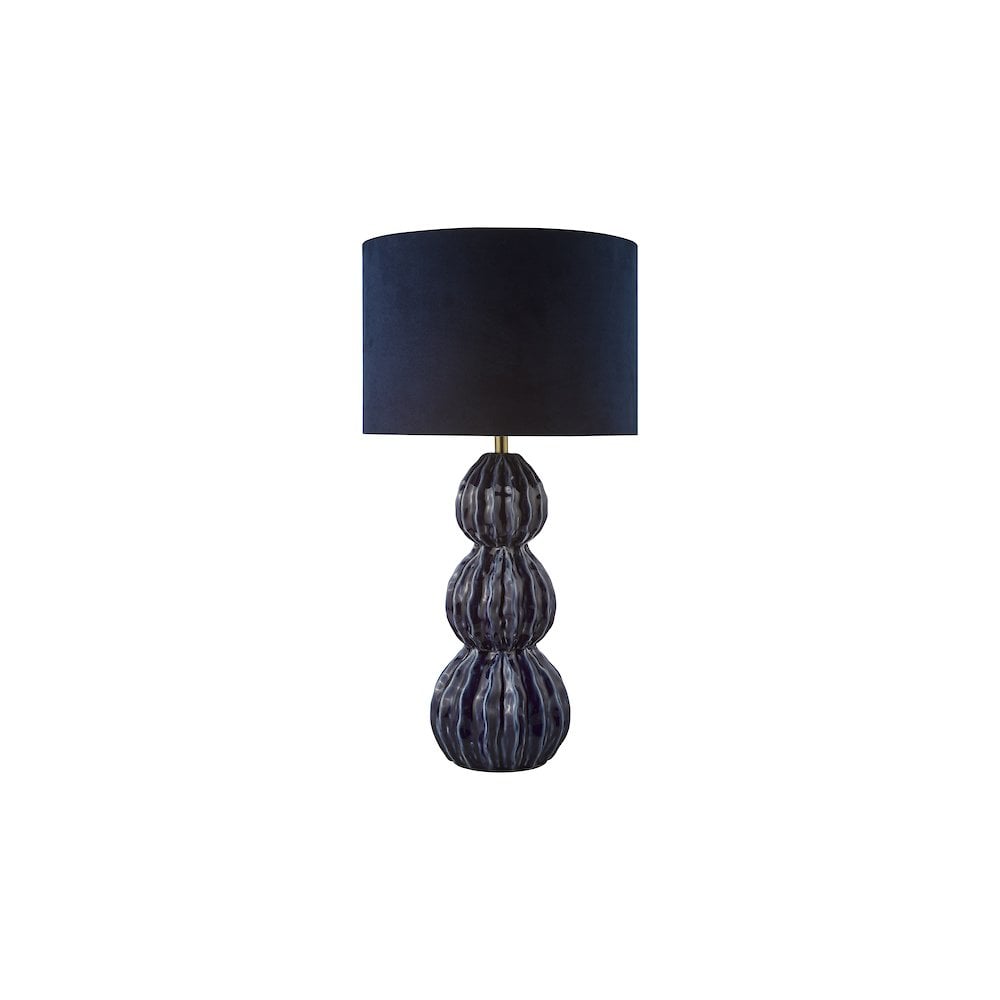 LOR4223 Lorelai Ceramic Table Lamp Blue With Shade