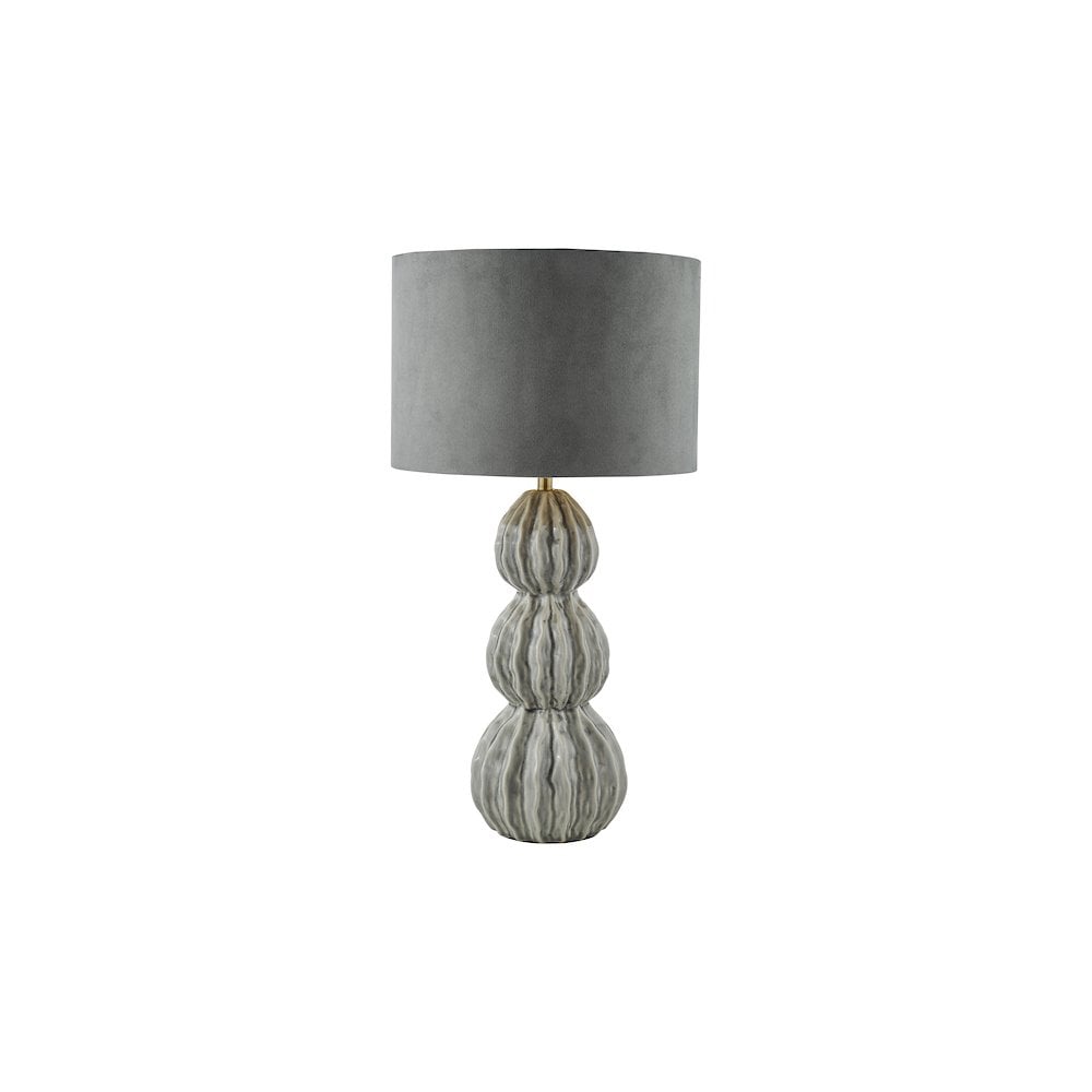 LOR4239 Lorelai Ceramic Table Lamp Grey With Shade
