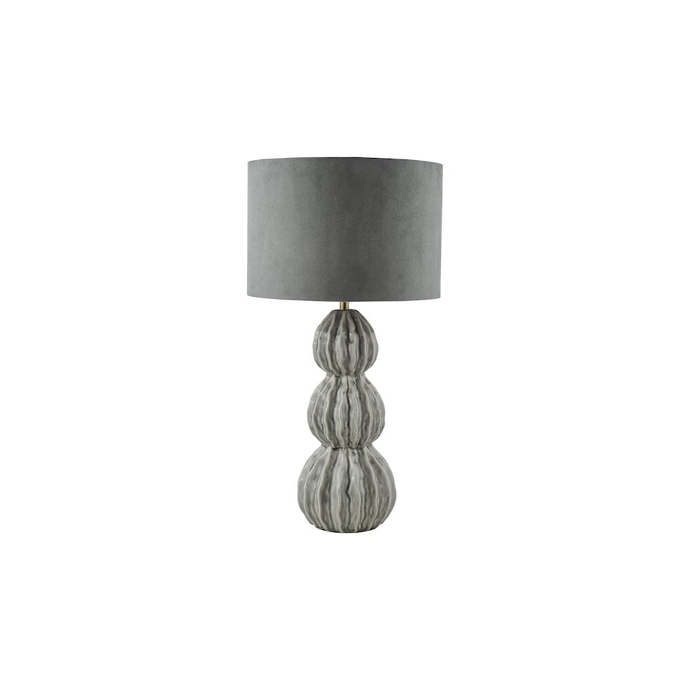 LOR4239 Lorelai Ceramic Table Lamp Grey With Shade