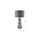 LOR4239 Lorelai Ceramic Table Lamp Grey With Shade