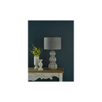 LOR4239 Lorelai Ceramic Table Lamp Grey With Shade