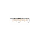 LUA4822 Luana 8 Light Semi-Flush Matt Black and Opal Glass
