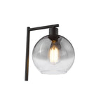 LYC4222 Lycia Table Lamp Matt Black and Smoked Ombre Glass