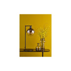 LYC4222 Lycia Table Lamp Matt Black and Smoked Ombre Glass