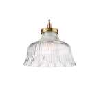MAU0142 Maude Pendant Natural Brass and Ribbed Glass (S)