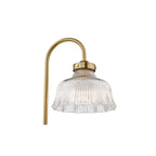 MAU4242 Maude Table Lamp Natural Brass and Ribbed Glass