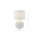 MAV4233 Mavis Ceramic Table Lamp Cream With Shade