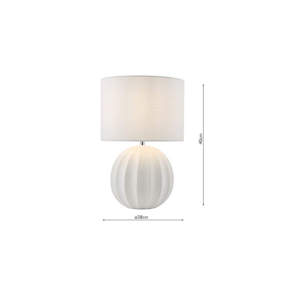 MAV4233 Mavis Ceramic Table Lamp Cream With Shade