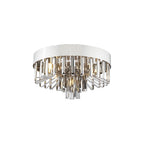 OLI5410 Olin 5 Light Flush Polished Chrome and Smoked Glass