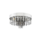 OLI5410 Olin 5 Light Flush Polished Chrome and Smoked Glass