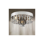 OLI5410 Olin 5 Light Flush Polished Chrome and Smoked Glass