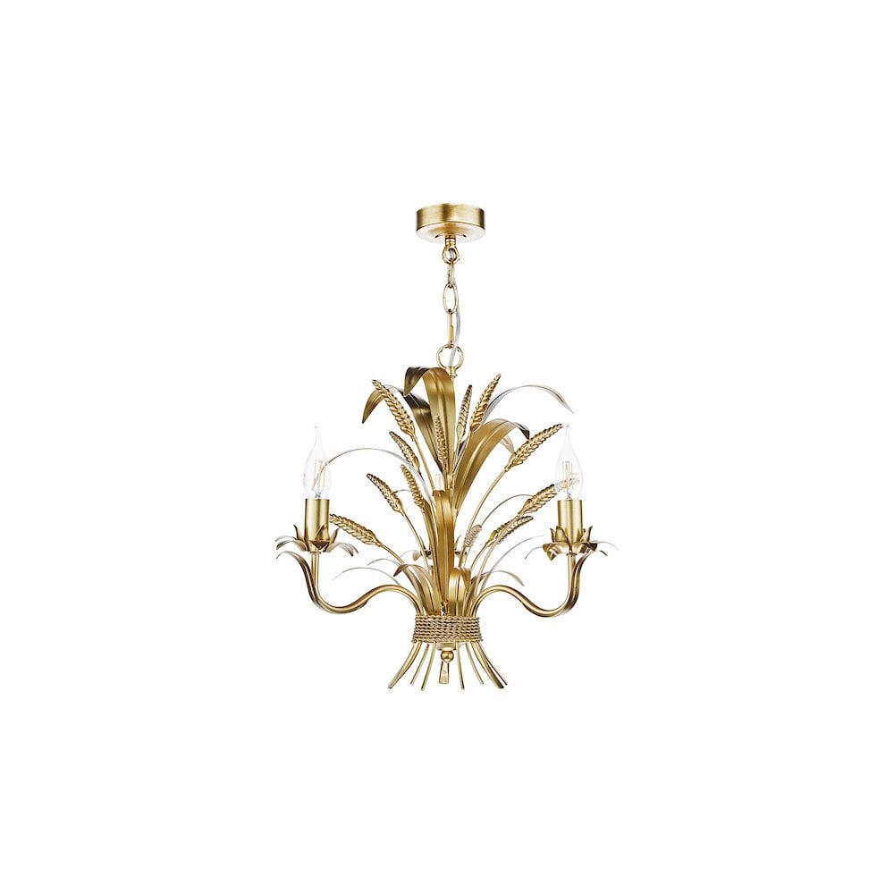 PHA0335 Phaedra 3 Light Pendant Gold