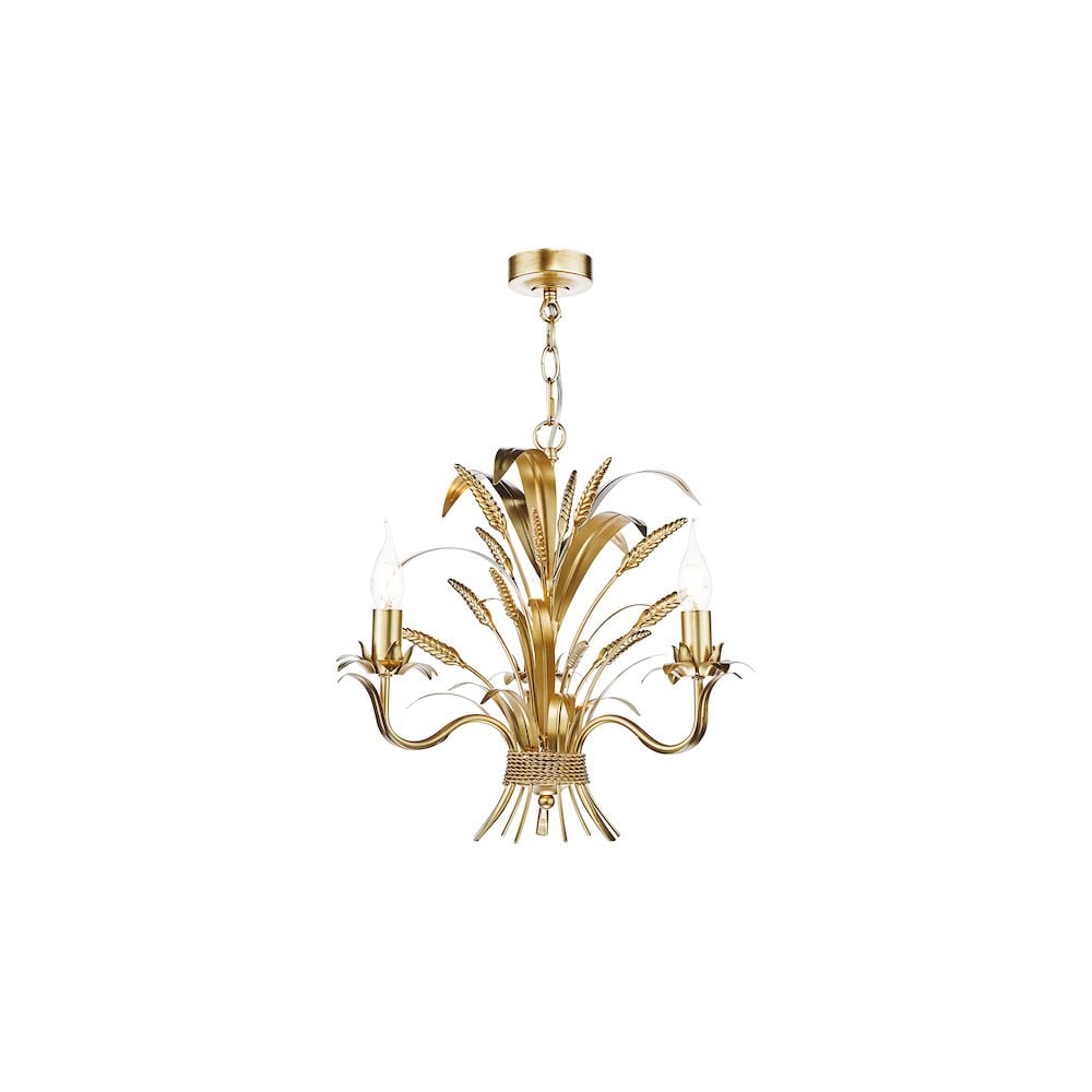 PHA0335 Phaedra 3 Light Pendant Gold