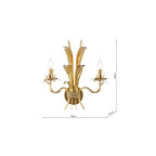 PHA0935 Phaedra 2 Light Wall Light Gold
