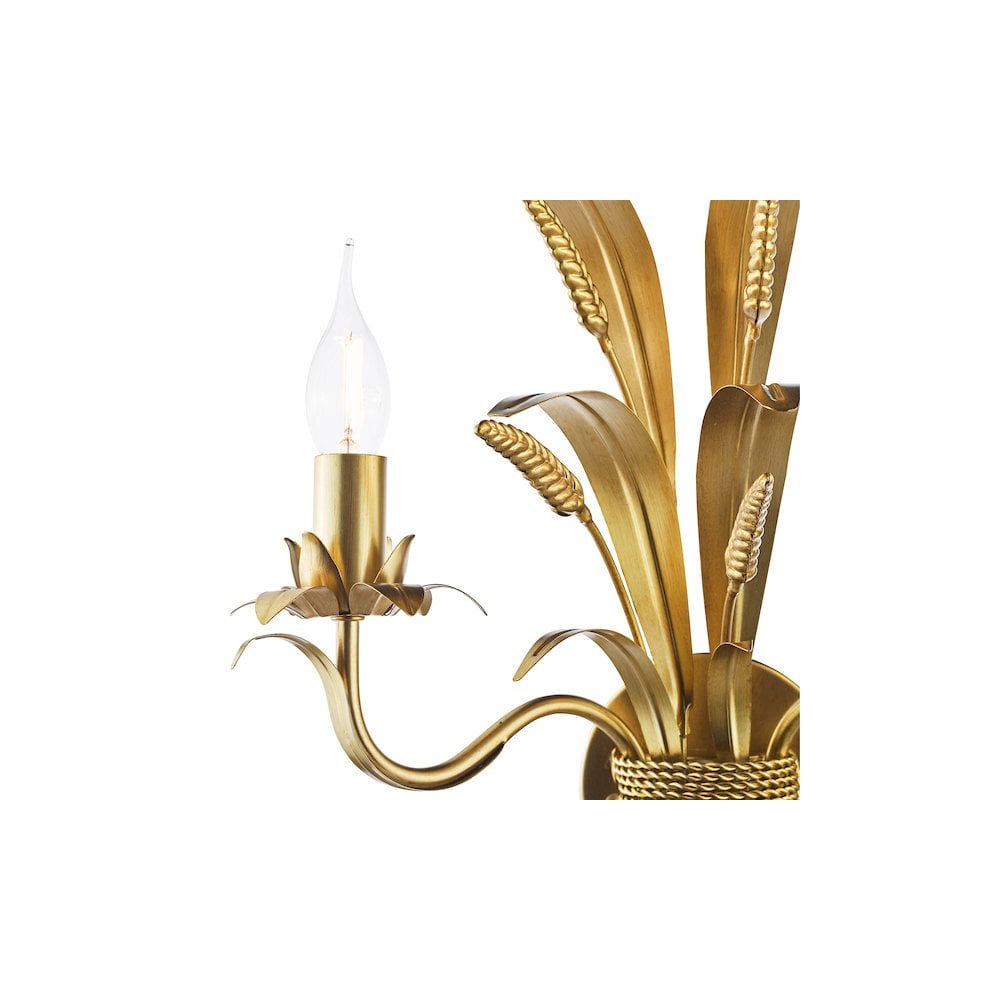 PHA0935 Phaedra 2 Light Wall Light Gold