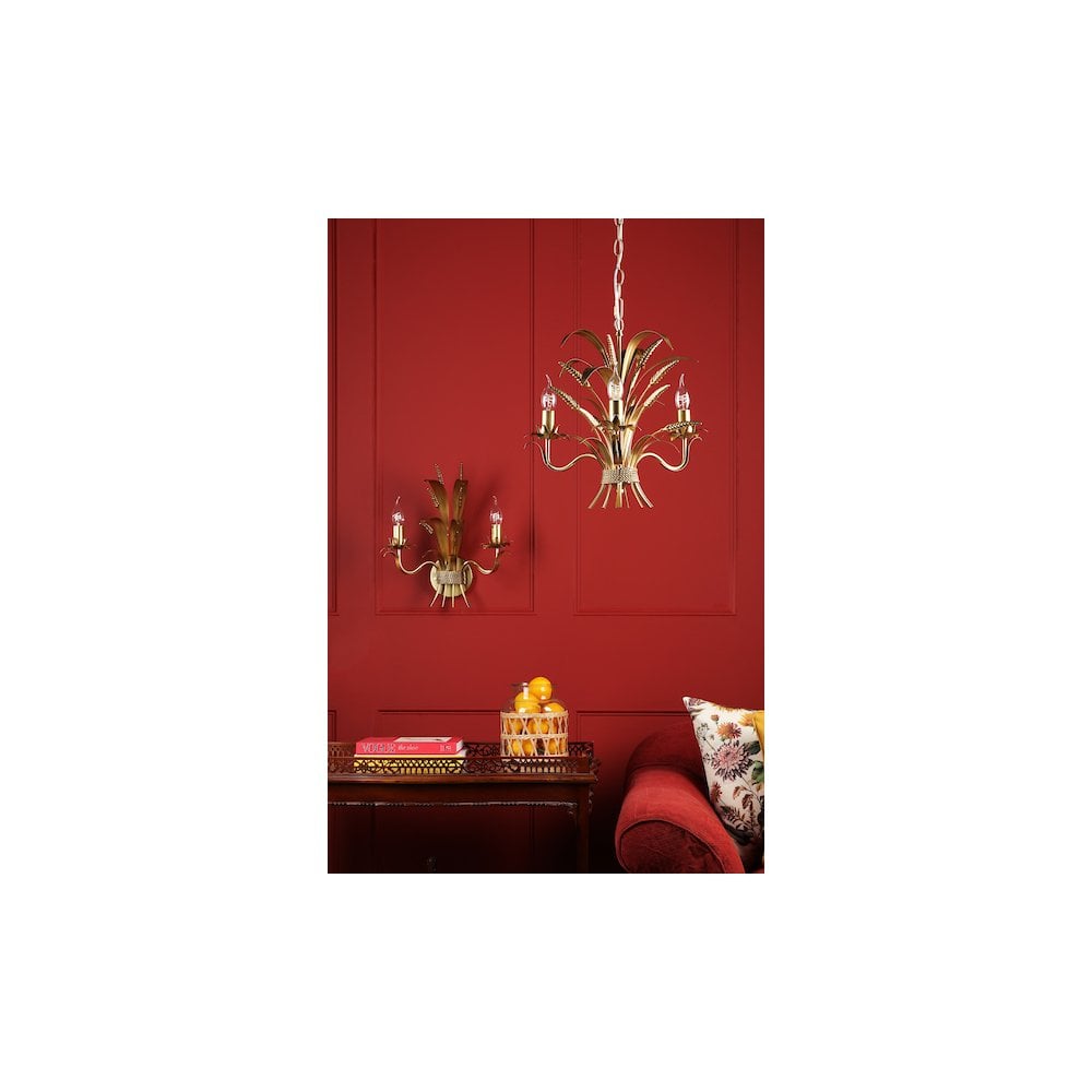 PHA0935 Phaedra 2 Light Wall Light Gold