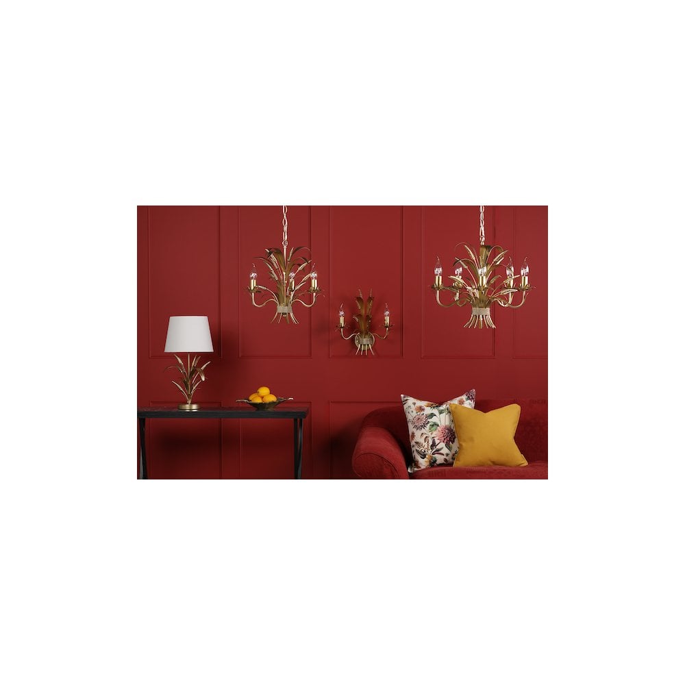 PHA4235 Phaedra Table Lamp Gold With Shade
