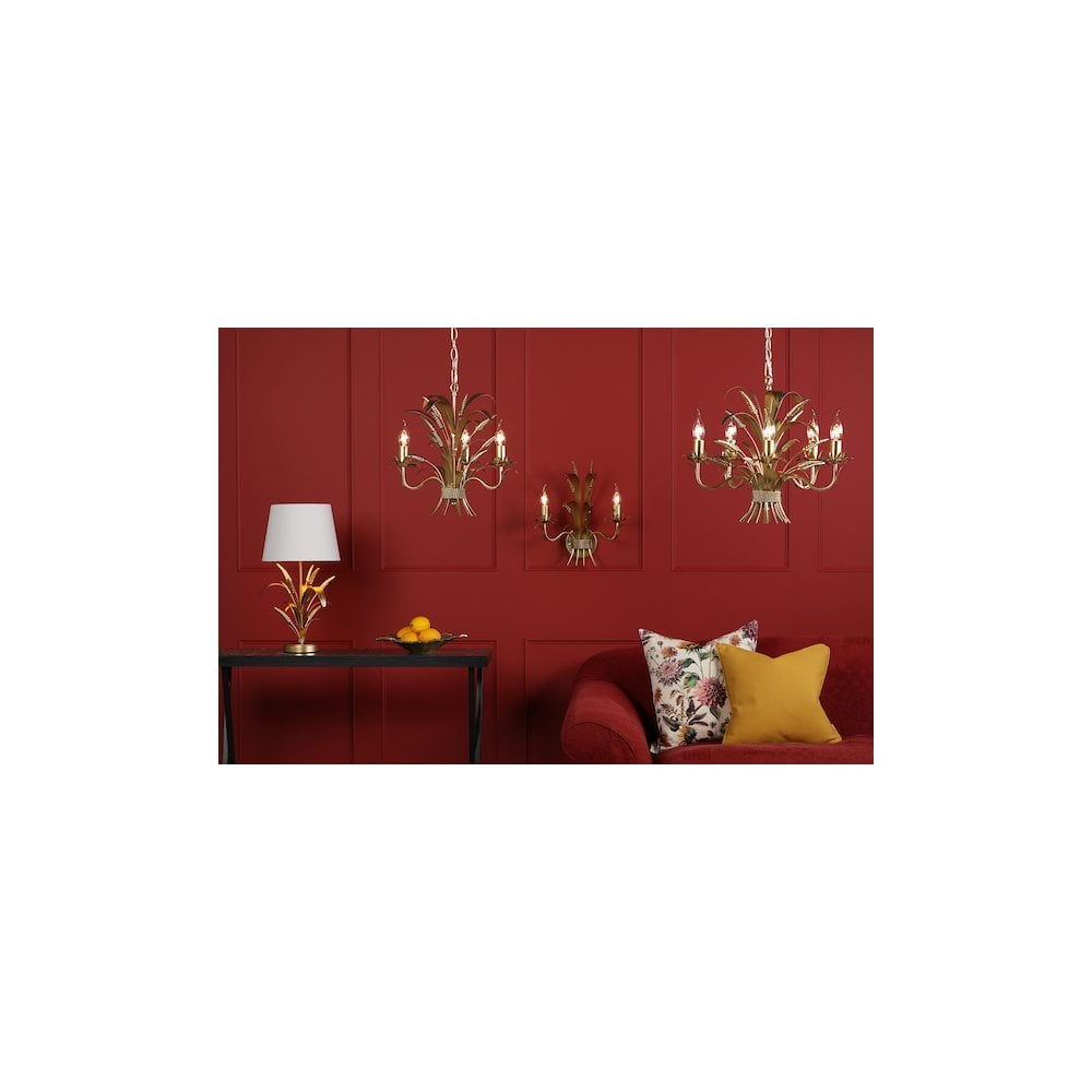 PHA4235 Phaedra Table Lamp Gold With Shade