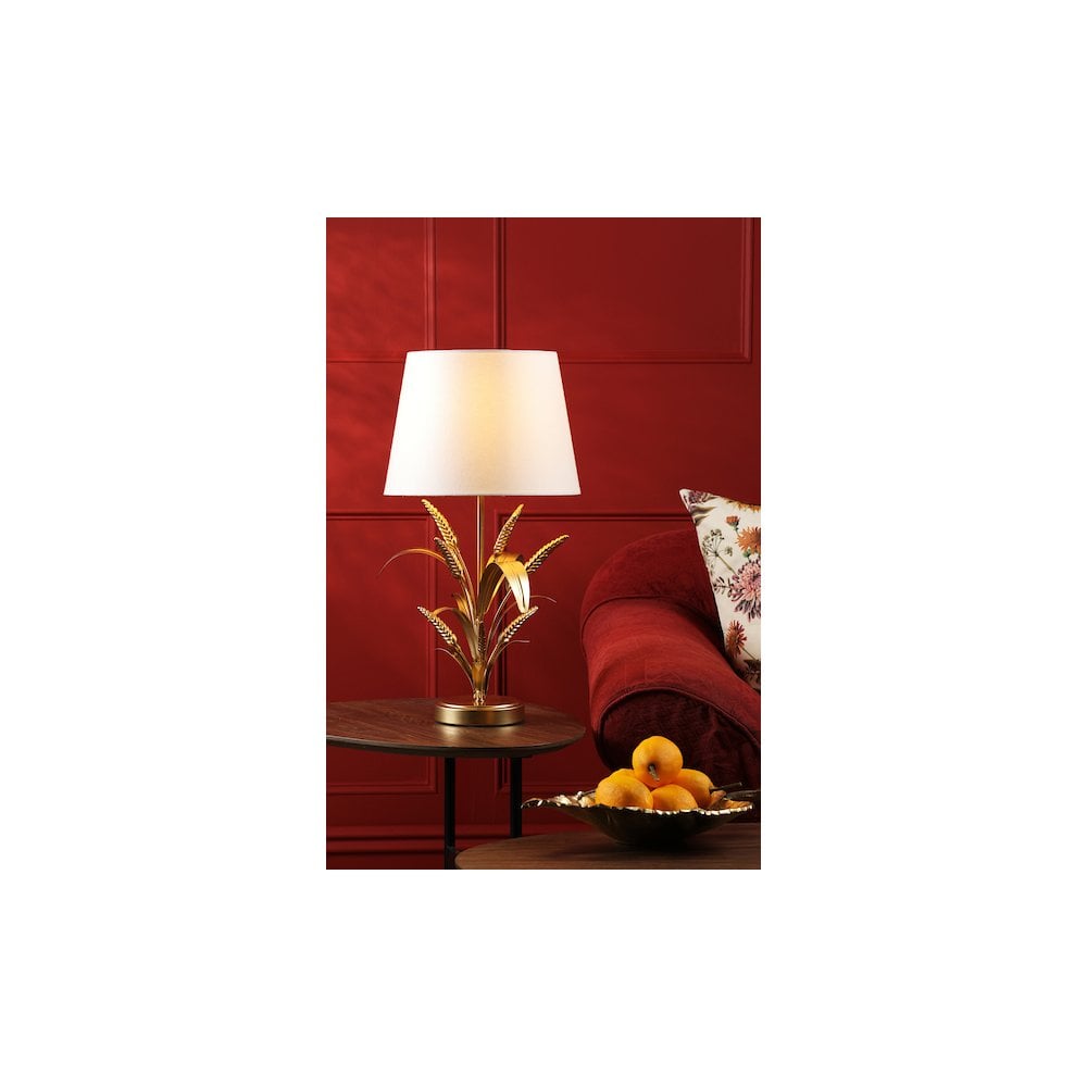 PHA4235 Phaedra Table Lamp Gold With Shade