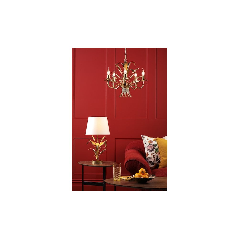 PHA4235 Phaedra Table Lamp Gold With Shade