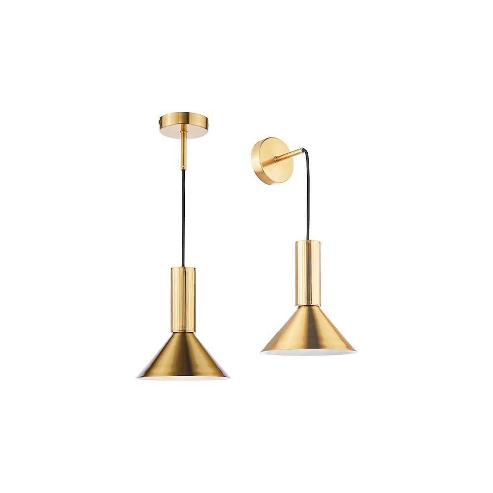 RAG0140 Ragnar Pendant/Wall Light Natural Brass