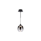 RAM0722 Ramona Pendant/Wall Light Matt Black Ombre Glass LED