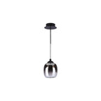 RAM0722 Ramona Pendant/Wall Light Matt Black Ombre Glass LED