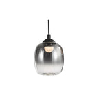 RAM0722 Ramona Pendant/Wall Light Matt Black Ombre Glass LED