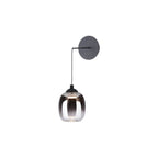 RAM0722 Ramona Pendant/Wall Light Matt Black Ombre Glass LED