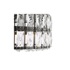 REL0422 Relena 4 Light Flush Matt Black and Crystal (S)