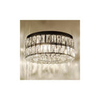 REL0422 Relena 4 Light Flush Matt Black and Crystal (S)