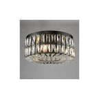 REL0422 Relena 4 Light Flush Matt Black and Crystal (S)