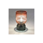 RHU4203 Rhubarb Table Lamp Pink and Green Ribbed Glass