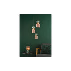RHU4203 Rhubarb Table Lamp Pink and Green Ribbed Glass