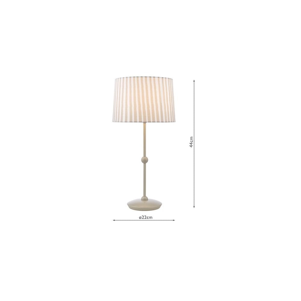 SOS4229 Sosa Table Lamp Matt Taupe With Shade