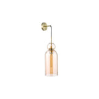 TAO0106 Tao Pendant Brushed Bronze and Amber Glass (S)