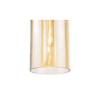 TAO0106 Tao Pendant Brushed Bronze and Amber Glass (S)