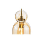 TAO0106 Tao Pendant Brushed Bronze and Amber Glass (S)