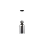 TAO0110 Tao Pendant Matt Black and Smoked Glass