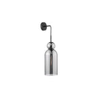 TAO0110 Tao Pendant Matt Black and Smoked Glass