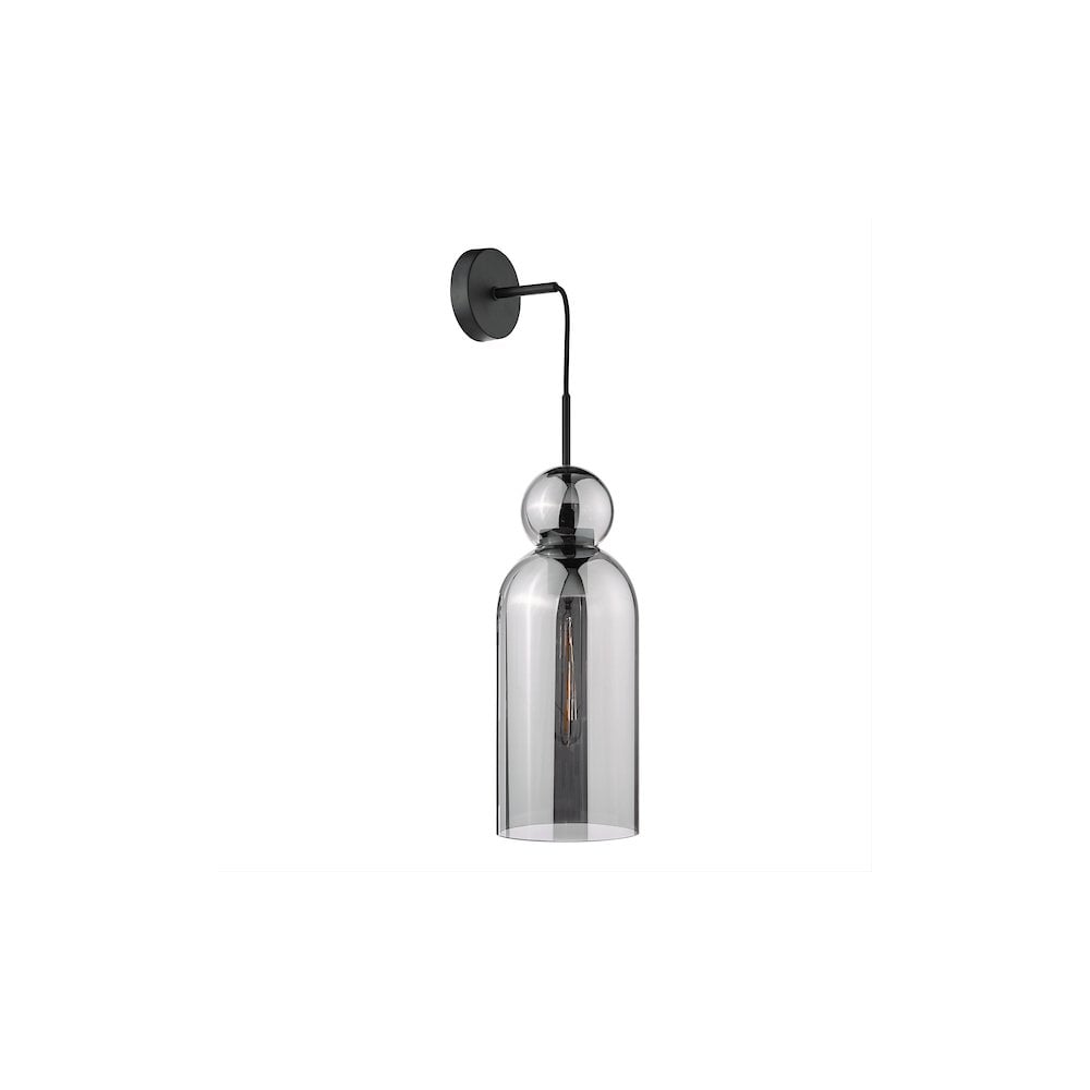 TAO0110 Tao Pendant Matt Black and Smoked Glass