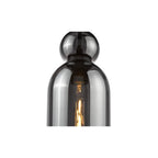 TAO0110 Tao Pendant Matt Black and Smoked Glass