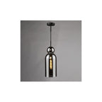 TAO0110 Tao Pendant Matt Black and Smoked Glass