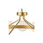 TAU1235 Tauri 12 Light Pendant Matt Gold and Opal Glass