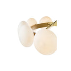 TAU1235 Tauri 12 Light Pendant Matt Gold and Opal Glass