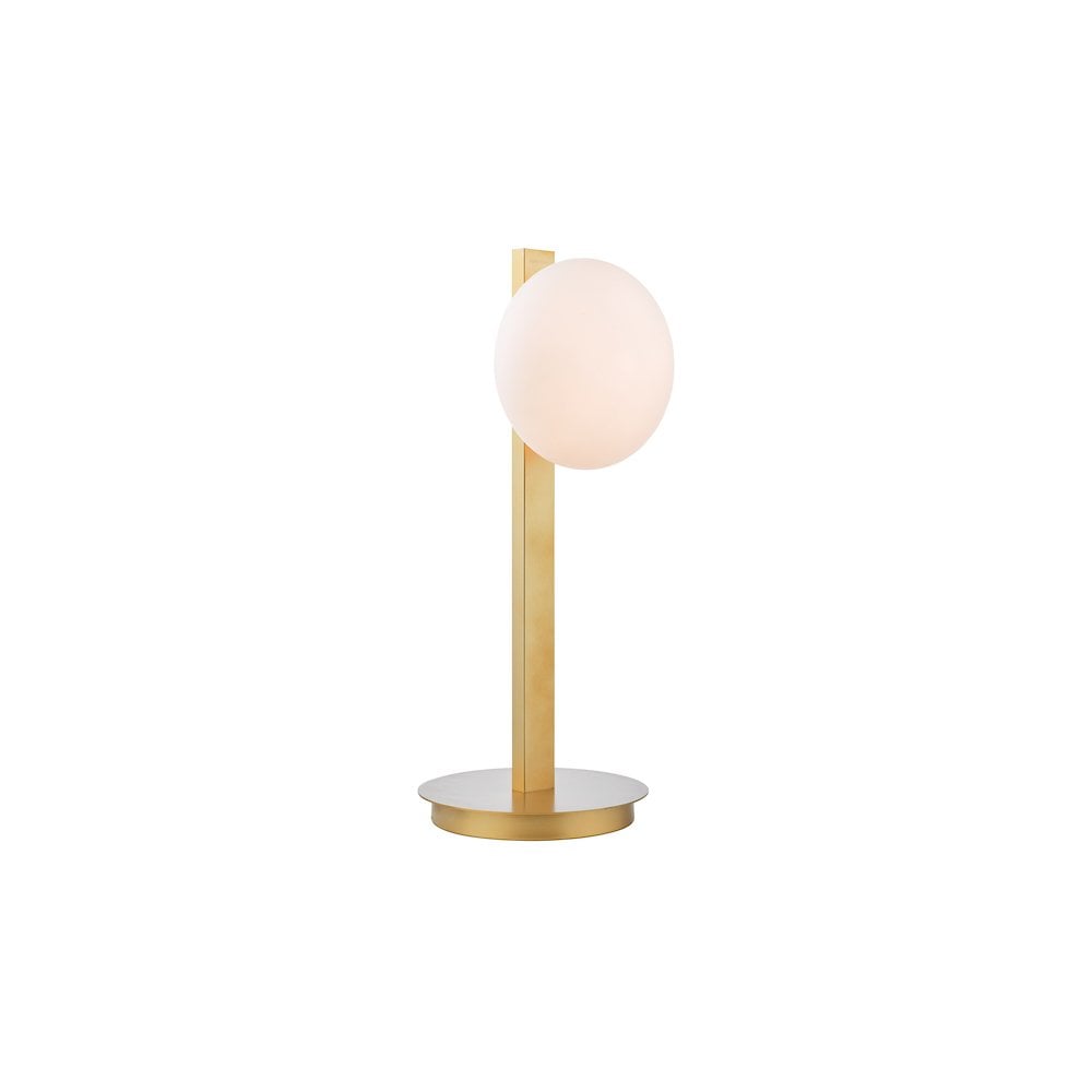 TAU4235 Tauri Table Lamp Matt Gold and Opal Glass