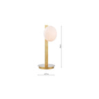 TAU4235 Tauri Table Lamp Matt Gold and Opal Glass