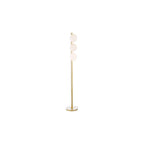 TAU4935 Tauri 3 Light Floor Lamp Matt Gold and Opal Glass