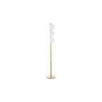TAU4935 Tauri 3 Light Floor Lamp Matt Gold and Opal Glass