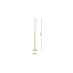 TAU4935 Tauri 3 Light Floor Lamp Matt Gold and Opal Glass